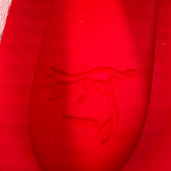 Christian Louboutin Mens Astroloubi leather trim Light Blue and White Sneakers. - Picture 8 of 8